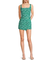 Copper Key Coordinating Ditsy Floral Print Wrap Skort