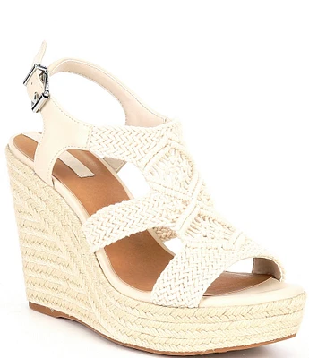 Copper Key Dreamcatcher Macrame Espadrille Platform Wedges