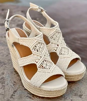 Copper Key Dreamcatcher Macrame Espadrille Platform Wedges