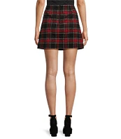 Copper Key Fleece Plaid Skirt