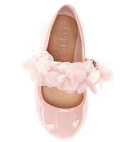 Copper Key Girls' Chiffon Patent Floral Flats (Infant)