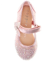 Copper Key Girls' Amelia Rhinestone Butterfly Flats (Toddler)