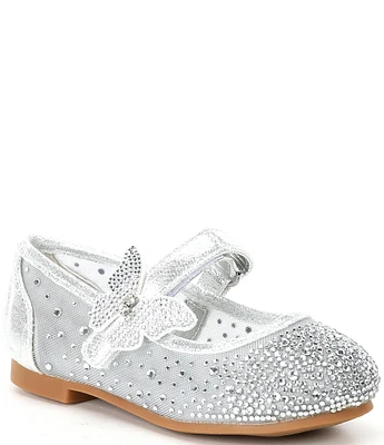 Copper Key Girls' Amelia Rhinestone Butterfly Flats (Toddler)