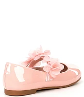 Copper Key Girls' Blossom Chiffon Patent Floral Flats (Toddler)