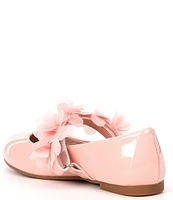 Copper Key Girls' Blossom Chiffon Patent Floral Flats (Toddler)