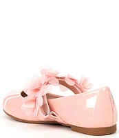 Copper Key Girls' Blossom Chiffon Patent Floral Flats (Youth)