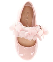 Copper Key Girls' Blossom Chiffon Patent Floral Flats (Youth)