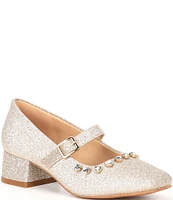 Copper Key Girls' Cece Embellished Heart Detail Sparkle Mary Janes (Youth)