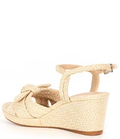 Copper Key Girls' Charlotte Raffia Wedge Bow Sandals (Toddler)