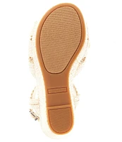 Copper Key Girls' Charlotte Raffia Wedge Bow Sandals (Toddler)