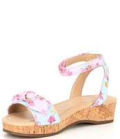 Copper Key Girls' Dearisst Floral Bow Cork Platform Sandal (Youth)