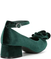 Copper Key Girls' Emerald Velvet Dress Heels (Toddler)