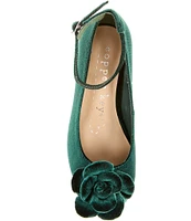 Copper Key Girls' Emerald Velvet Dress Heels (Toddler)