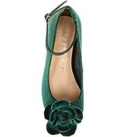 Copper Key Girls' Emerald Velvet Dress Heels (Youth)