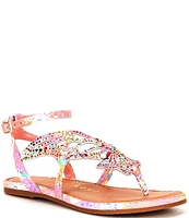 Copper Key Girls' Rhinestone Butterfly Sandal (Infant)