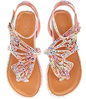 Copper Key Girls' Rhinestone Butterfly Sandal (Youth)