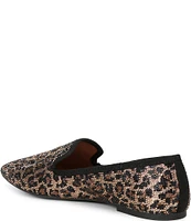 Copper Key Glitz Leopard Print Rhinestone Loafers