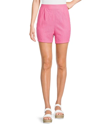 Copper Key Coordinating High Rise Pleated Smocked Pull-On Shorts