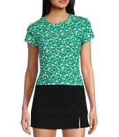 Copper Key Knit Ditsy Floral Graphic T-Shirt