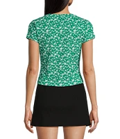 Copper Key Knit Ditsy Floral Graphic T-Shirt