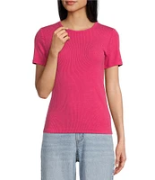 Copper Key Knit Short Sleeve Ribbed Knit T-Shirt