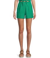 Copper Key Linen Blend Coordinating Shorts
