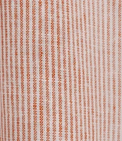 Copper Key Linen Stripe Coordinating Crop Camp Shirt