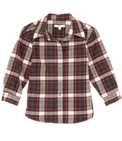 Copper Key Little Girls 2T-6X Plaid Oversized Shirt