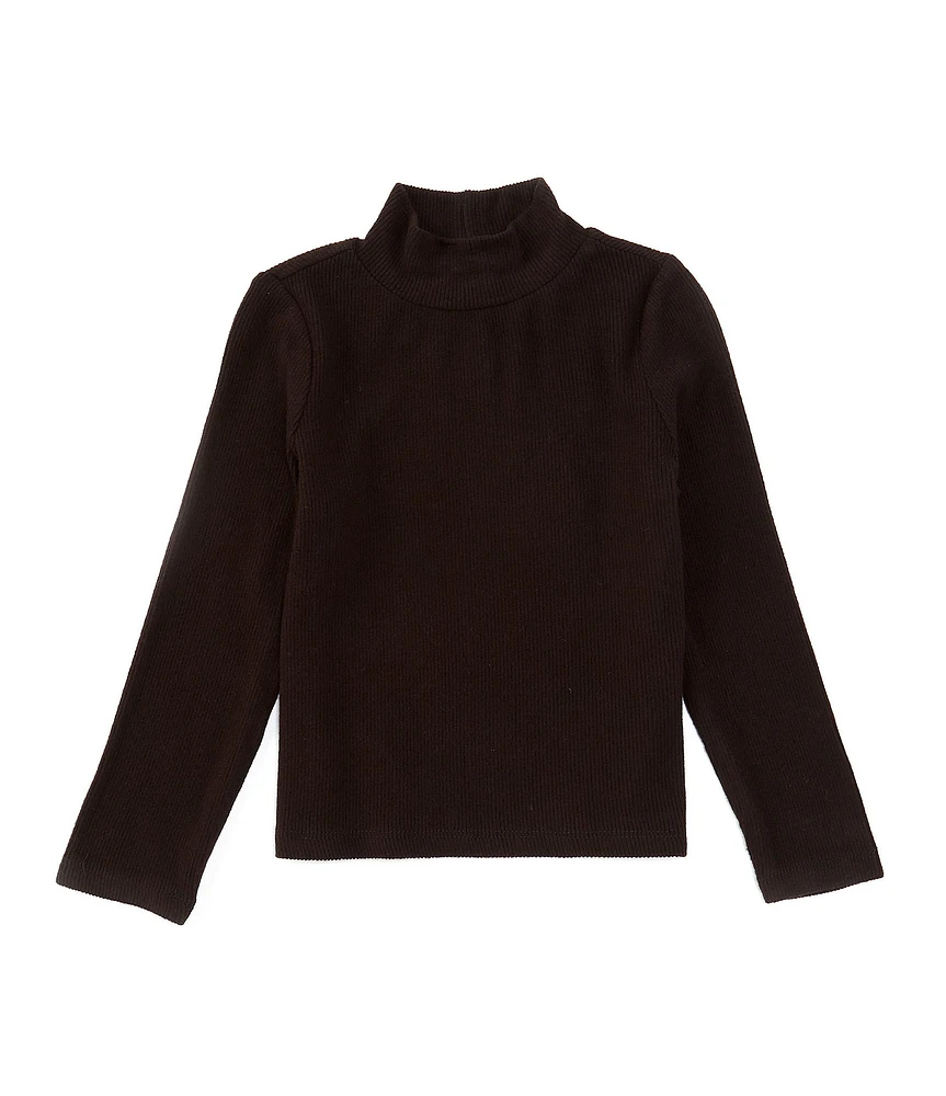 Copper Key Little Girls Ribbed Mock Neck Top