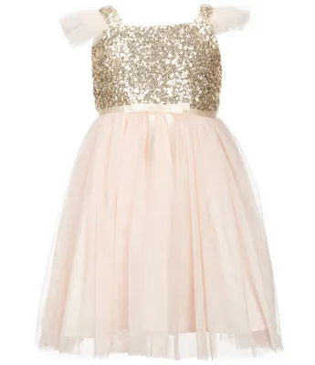 Popatu Little/Big Girls 2-8 Sequin Tulle Dress