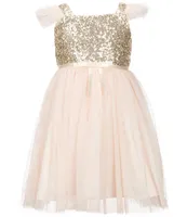 Popatu Little/Big Girls 2-8 Sequin Tulle Dress