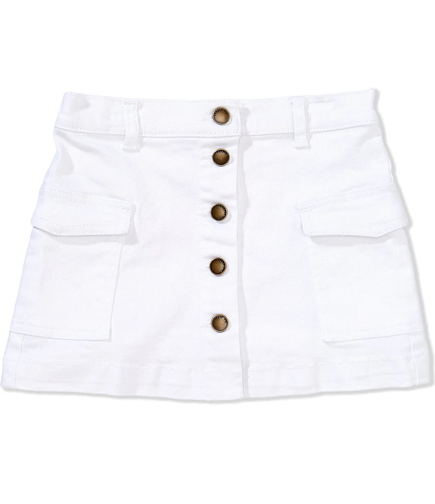 Copper Key Little Girls 2T-6X Button Front Denim Skirt