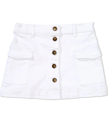 Copper Key Little Girls 2T-6X Button Front Denim Skirt
