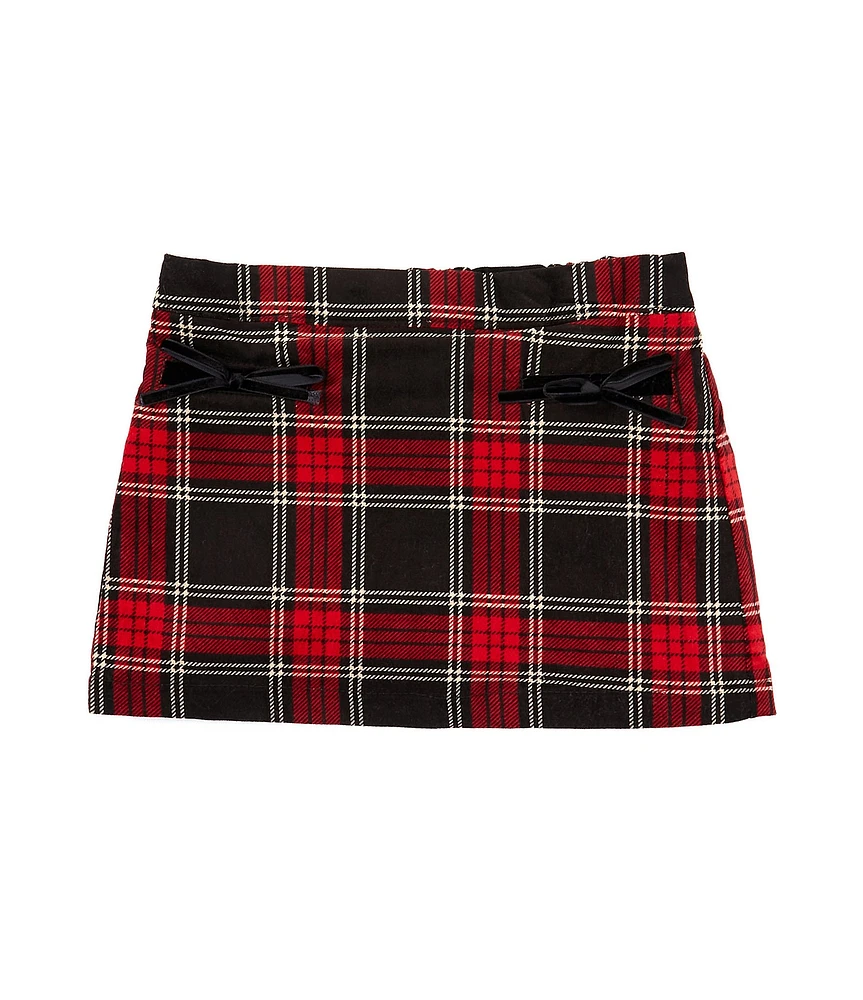 Copper Key Little Girls 2T-6X Claudia Velvet Plaid Skirt