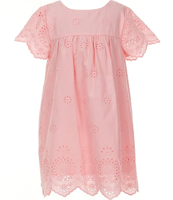 Copper Key Little Girls 2T-6X Eyelet Short Sleeve Dress