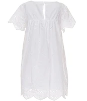 Copper Key Little Girls 2T-6X Eyelet Short Sleeve Dress
