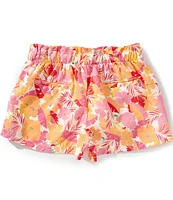 Copper Key Little Girls 2T-6X Floral Printed Paper Bag Shorts
