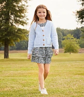 Copper Key Little Girls 2T-6X Floral Tiered Skirt