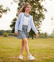 Copper Key Little Girls 2T-6X Floral Tiered Skirt