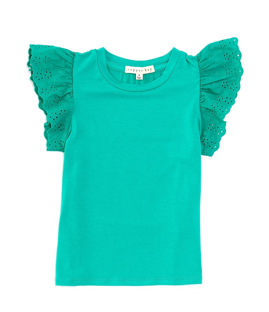 Copper Key Little Girls 2T-6X Flutter Sleeve T-Shirt