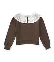 Copper Key Little Girls 2T-6X Lace Collar Sweater