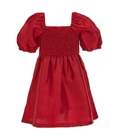 Copper Key Little Girls 2T-6X Margo Taffeta Puff Sleeve Dress