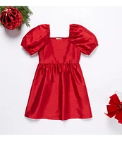 Copper Key Little Girls 2T-6X Margo Taffeta Puff Sleeve Dress