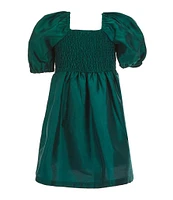 Copper Key Little Girls 2T-6X Margo Taffeta Puff Sleeve Dress