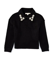 Copper Key Little Girls 2T-6X Pearl Collar Sweater