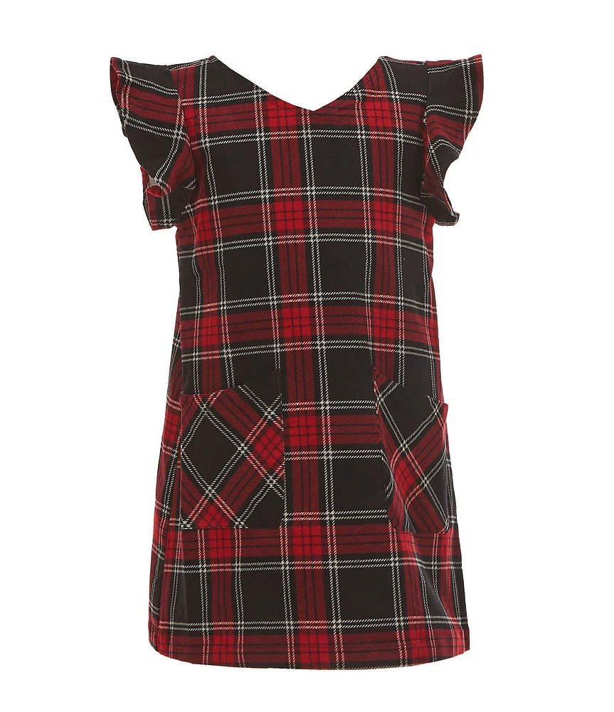 Copper Key Little Girls 2T-6X Plaid Pinafore Dress