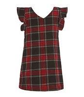 Copper Key Little Girls 2T-6X Plaid Pinafore Dress