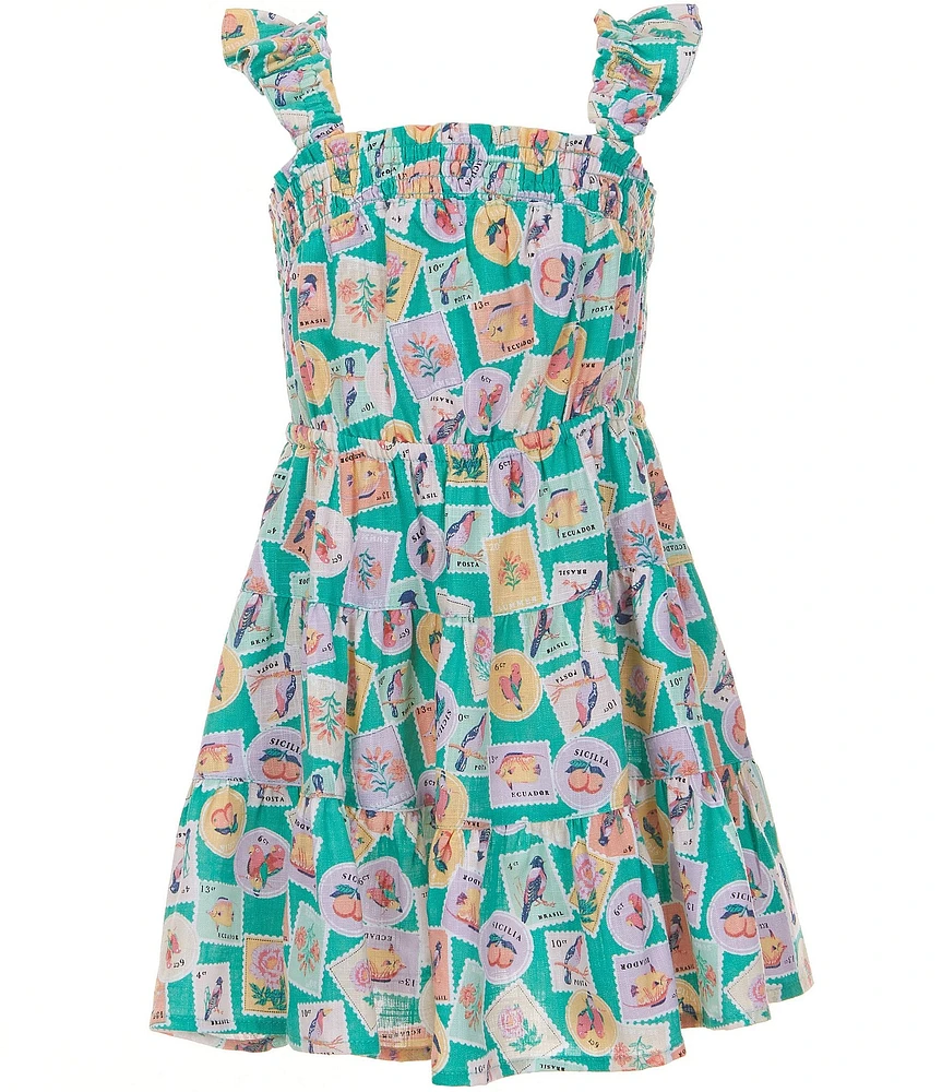 Copper Key Little Girls 2T-6X Stamp Printed Dress