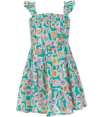 Copper Key Little Girls 2T-6X Stamp Printed Dress