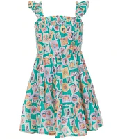 Copper Key Little Girls 2T-6X Stamp Printed Dress